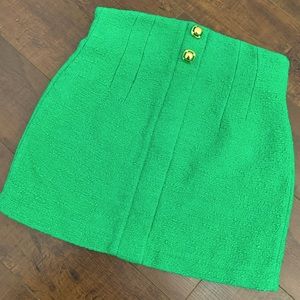 Zara Green tweed skirt 💚